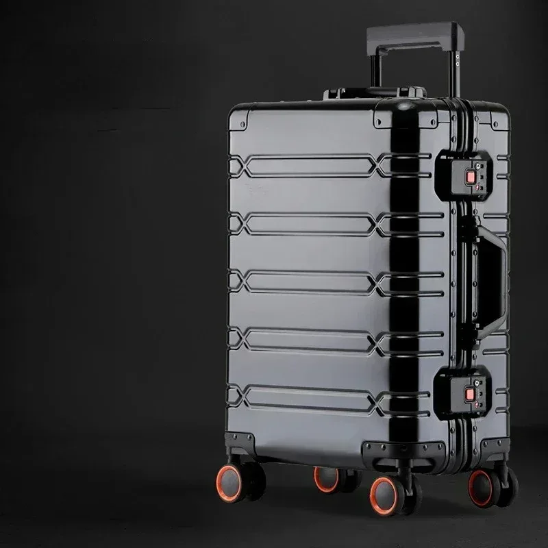 valise/sac de 24 pouces en alliage aluminium-magnésium de luxe, expédiée depuis l'ue, idéale pour les étudiants.