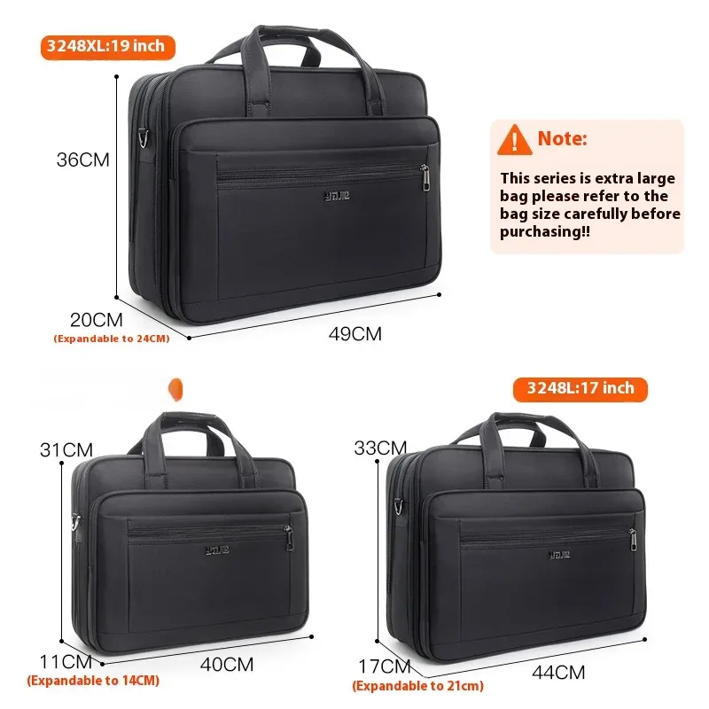 grands porte-documents pour hommes, fourre-tout en toile, 15.6 pouces, 17 pouces, 19 pouces, étui pour ordinateur portable, sacs de travail, sacoche de bureau