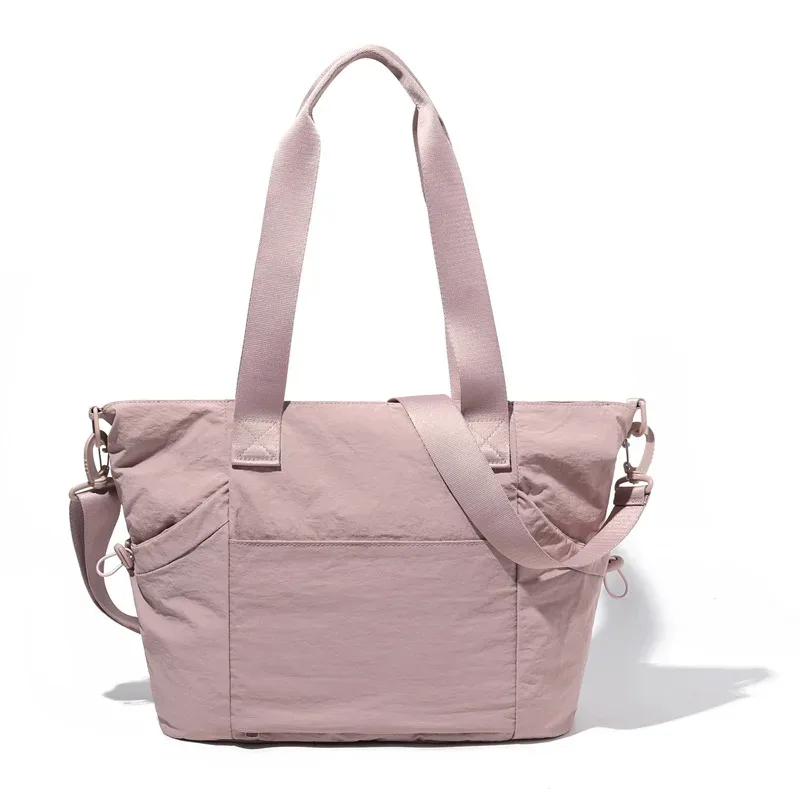 sac fourre-tout personnalisé imprimé image nom sac minimaliste femme grande capacité couleur unie sac fourre-tout en nylon en gros