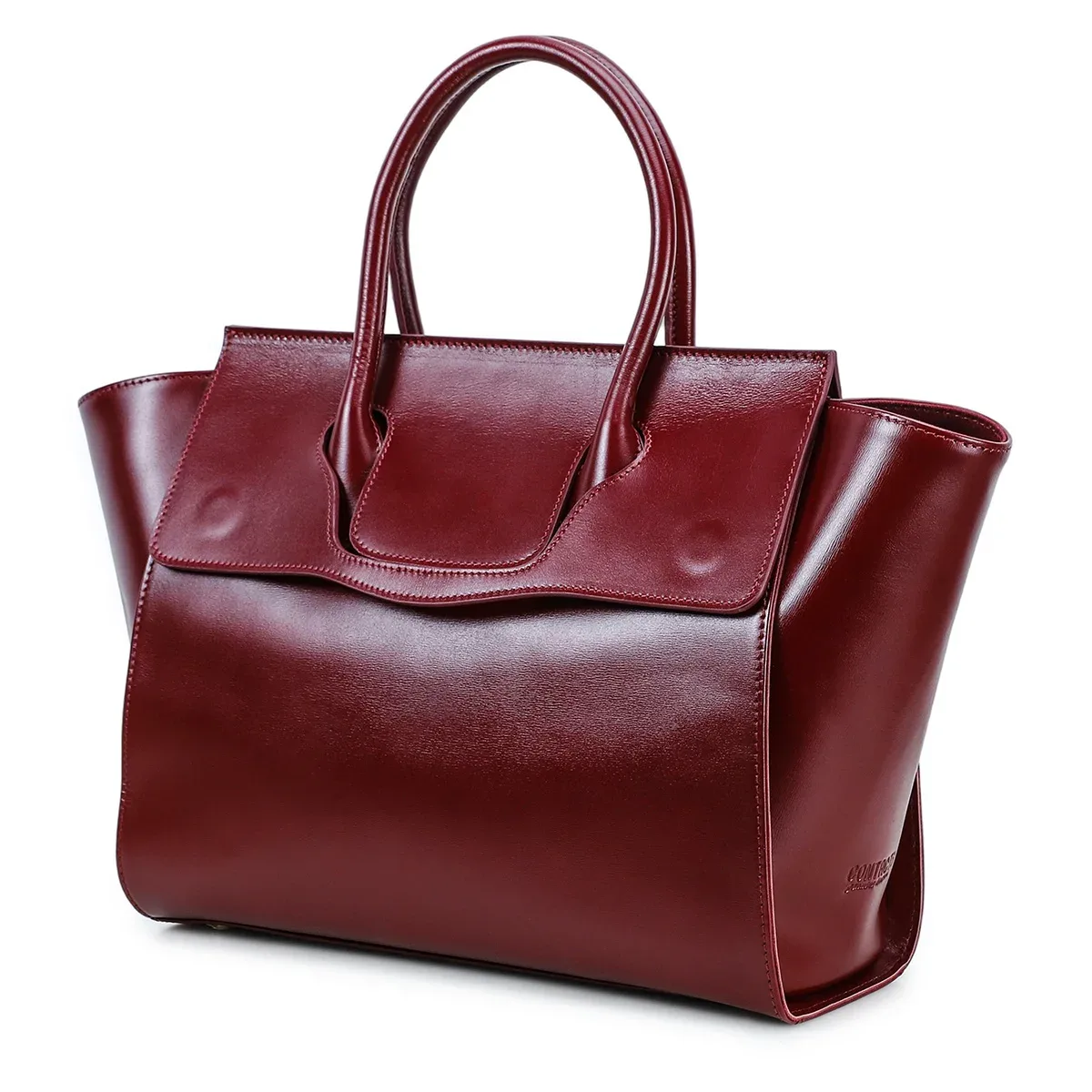 porte documents cuir vache bordeaux bright solid motif loquet poche limon 14 pouces voyage bureau