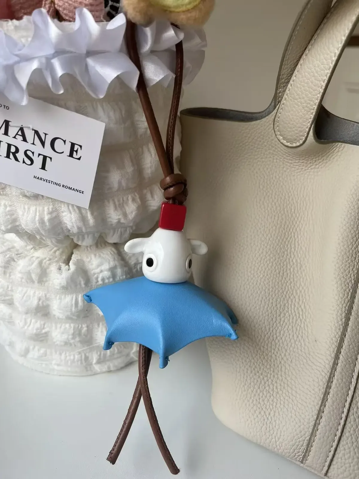 breloque de sac de luxe en cuir véritable avec franges et pompon pieuvre, pendentif en daim unique pour sac fourre-tout de créateur, porte-clés, cadeau pour femme, décoration de sac à main