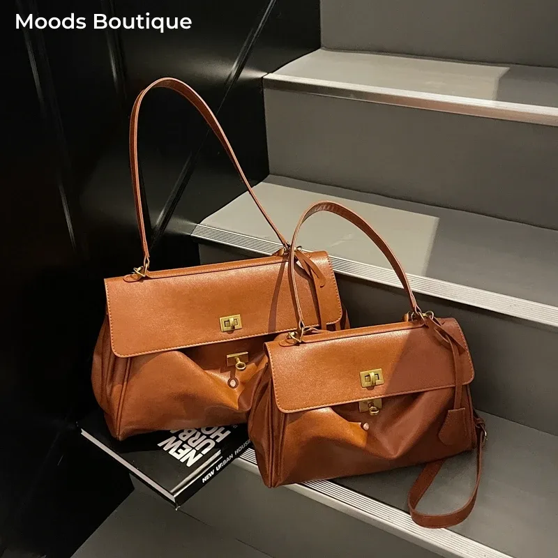 sac à main femme sac de cours sacs marques luxes moods deux tailles rabat sacs à bandoulière pour femmes rétro couleur unie grande capacité shopper sac à bandoulière 2025 nouveaux sacs à main de mode