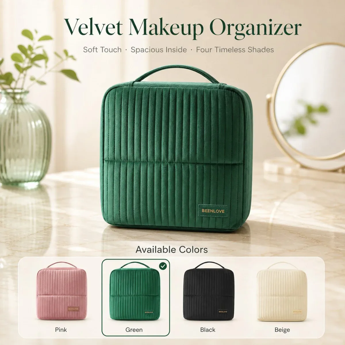 trousse de maquillage de grande capacité pour filles, sac de rangement étanche, organisateur de maquillage, sac à main portable pour la maison et les voyages