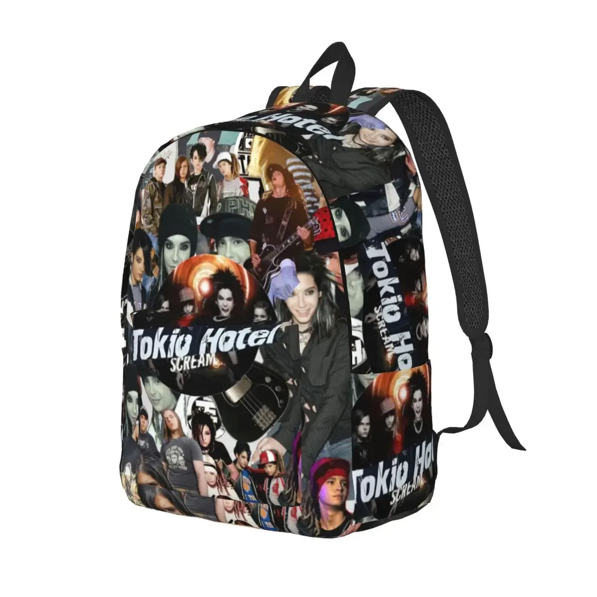 tokio hotel billkaulitz sac à dos pour hommes femmes décontracté étudiant affaires sac à dos rock musique ordinateur portable sac à bandoulière durable