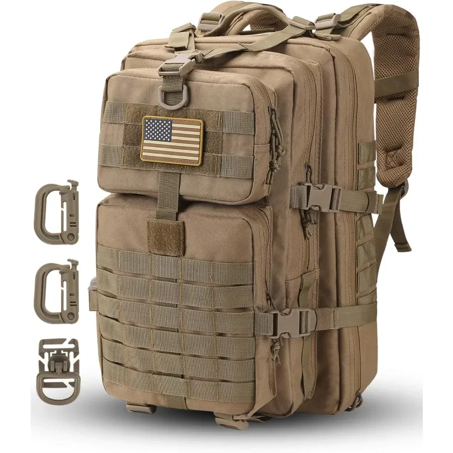 50l/30l sac à dos militaire d'assaut pour hommes, 3 jours bug out sac molle sac à dos pour camping sac à dos de sport en plein air sacs à dos