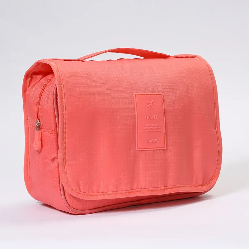 sac de maquillage de haute qualité pour femmes, sac à cosmétiques de voyage, crochet, organisateur de produits de toilette, rangement étanche, sac de lavage suspendu pour salle de bain