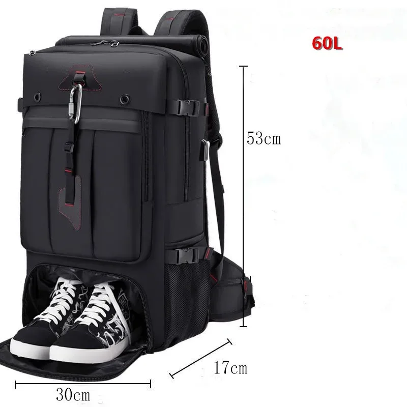 sac à dos de voyage de grande capacité 50l 70l, bagages, entraînement sportif, fitness, chaussures indépendantes, sac de rangement, sacs pour ordinateur portable
