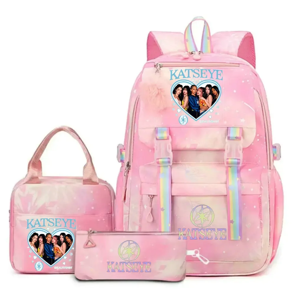 sac dos toile tissu doux motifs graphiques bandes arc ciel poignées rétractables sangles coussin air grande capacité unisexe voyage école