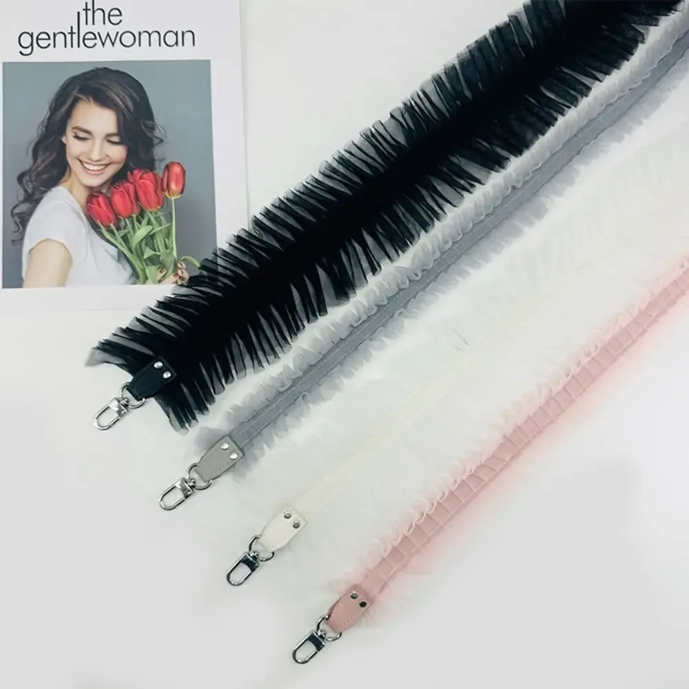 sangle de sac en cuir pu et dentelle, tendance, sangle de remplacement détachable, sangle de sac à bandoulière en maille, chaîne de téléphone, accessoires