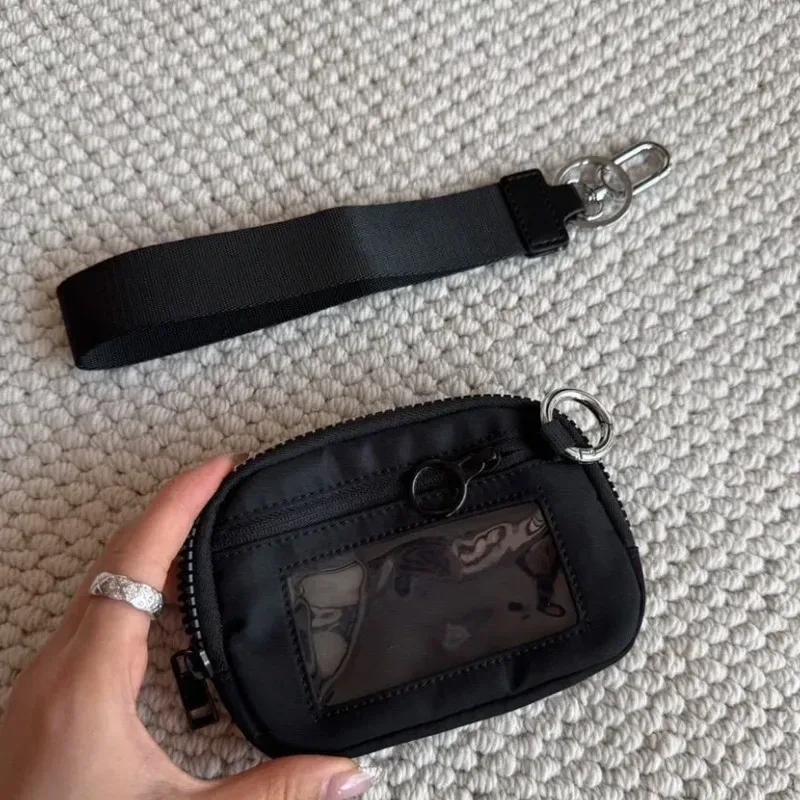 sacs à monnaie imperméables à double couche avec fermeture éclair, pochette portefeuille de grande capacité, porte-carte d'identité bancaire, sacs de rangement pour clés de cartes de crédit