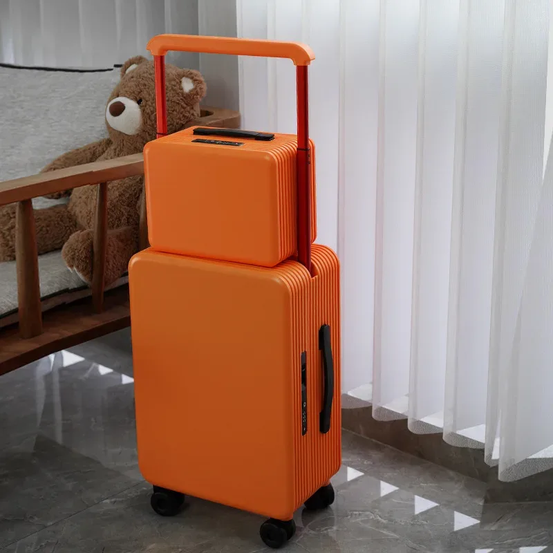 nouvel ensemble de bagages 2026 à poignée large, valise à roulettes avec boîte à maquillage, robuste et durable, pour voyages