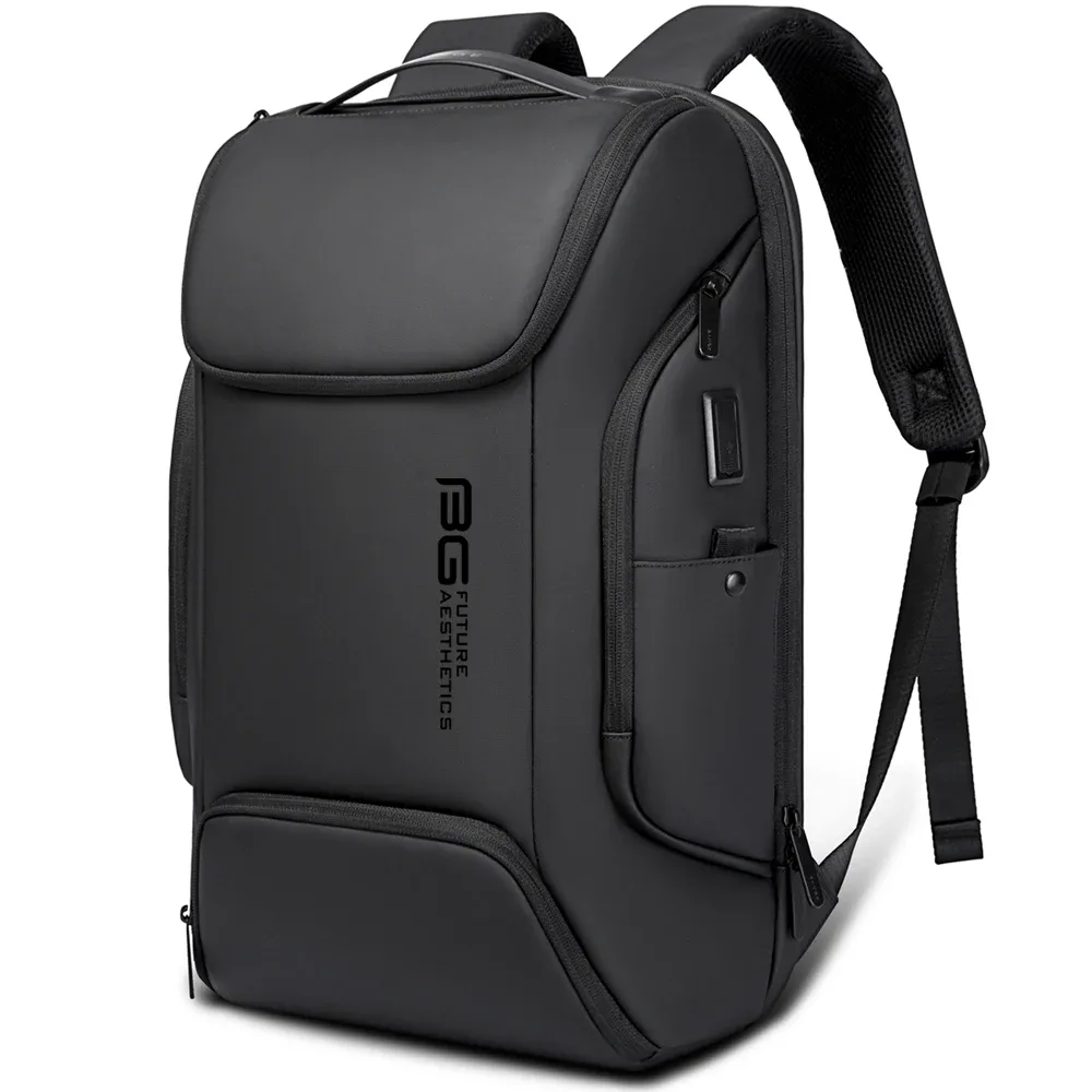 sac dos tpu noir compartiments ordinateur portable accessoires poignée usb ceinture air décoration lettres style décontracté