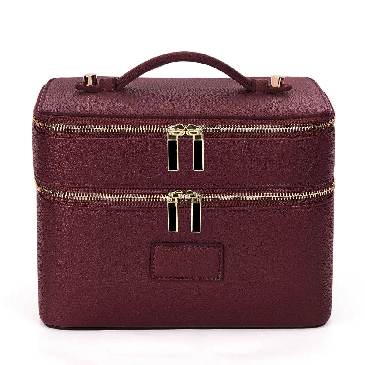 sac de maquillage professionnel portable à double couche, boîte de rangement pour cils, sac cosmétique multi-compartiments, étanche, pour les voyages et les loisirs