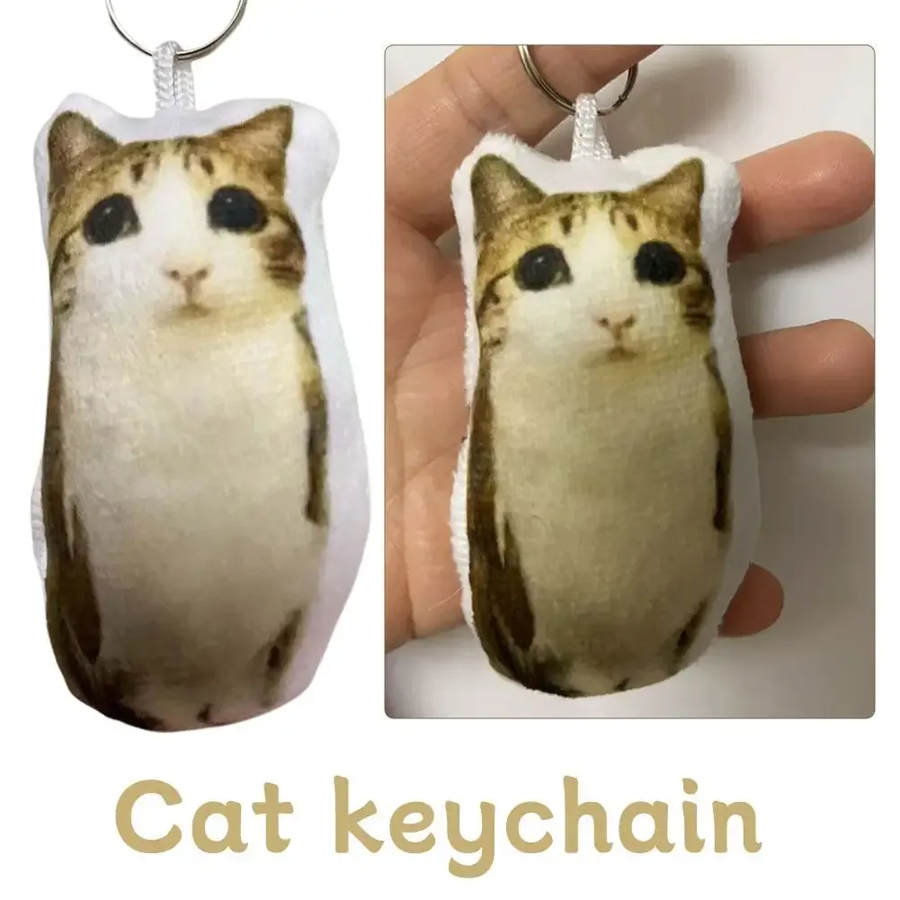 porte-clés sonore en peluche chat meowl viral et amusant, breloque de sac en peluche douce, pendentif mignon pour sac à dos, cadeau pour les amoureux des chats et leurs amis