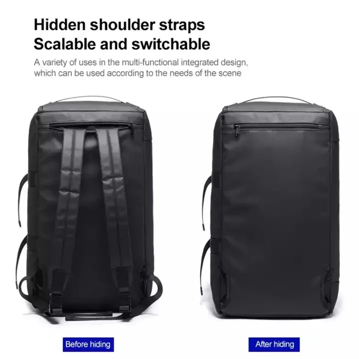 sac voyage ovale poignée superieur bandes epaulieres noir oxford polyvalent hommes décontracté fermeture éclair