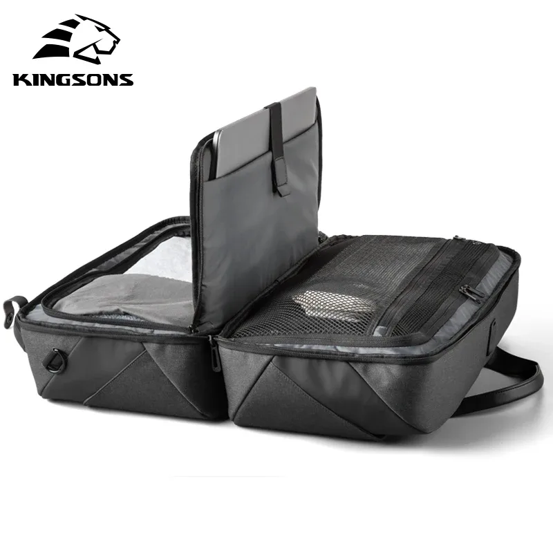 nouveaux porte-documents pour hommes, pour ordinateur portable de 15,6 pouces, sac de voyage pliable, sac à main, sac d'affaires imperméable avec port de chargement usb-c