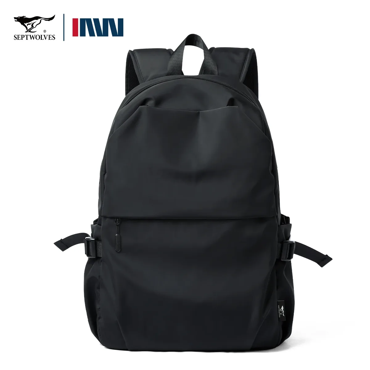 septwolves noir imperméable décontracté école sac à dos 16 pouces sac à dos pour ordinateur portable femmes homme garçon cartable sac grande capacité sac à dos