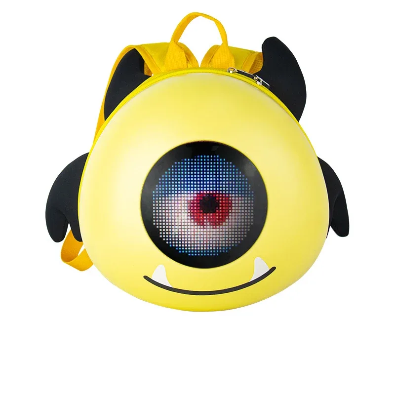 Sac à dos de voyage avec écran LED pour fille, coque rigide, yeux lumineux, sac à dos intelligent pour femme, sac à dos scolaire avec fonction mobile