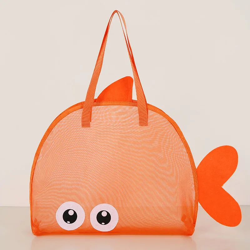 sac de plage en filet mignon pour jouets de sable, grande capacité, portable, sac de rangement pour femmes, pour la plage et les voyages, 46,5*40cm