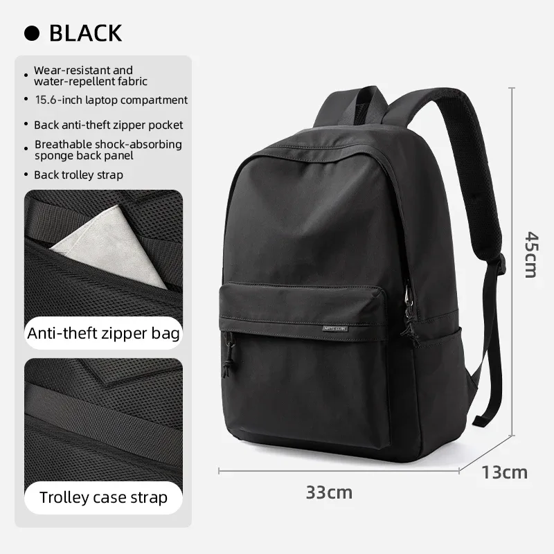 moyyi léger décontracté hommes sacs à dos d'école 14 pouces pochette d'ordinateur sport voyage sac à dos adolescent étudiants cartables