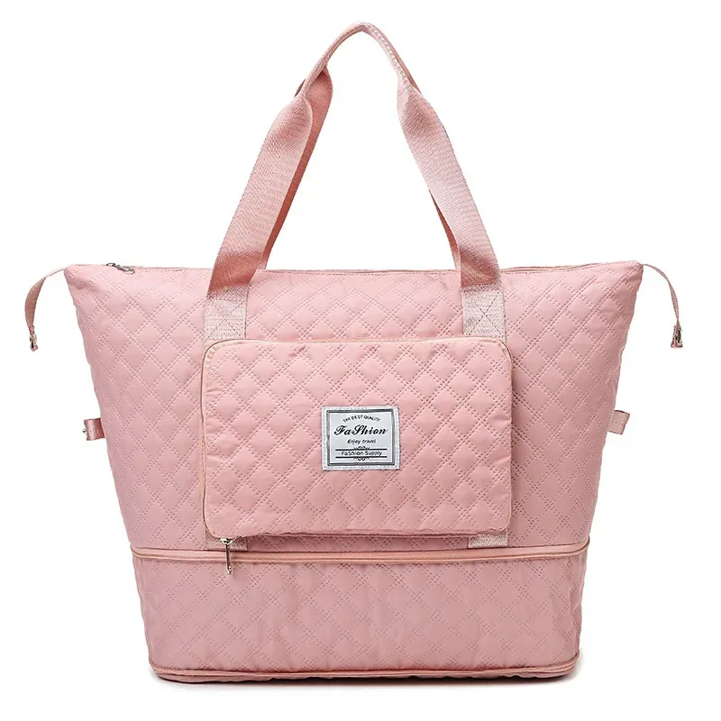 sac de voyage pliable étanche pour femme, grande capacité, séparation sèche et support, sac de rangement, fourre-tout lingge, yoga initié