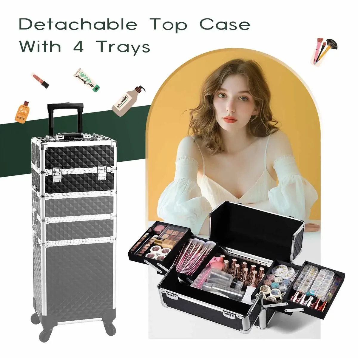 valise à roulettes pour maquillage