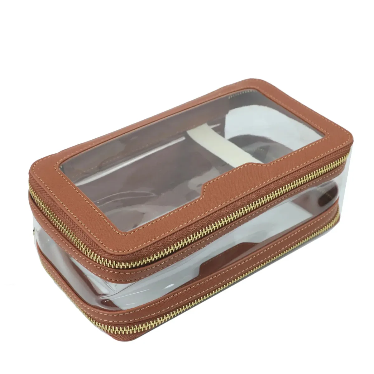 grande capacité étanche, besoin d'ordinateur portable pour voyage, sac de rangement transparent nécessaire en cuir pu
