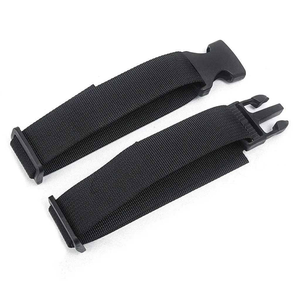 sangle de poitrine tactique en nylon noir pour sac à dos, réglable avec double boucle à dégagement rapide, pour camping en extérieur, sangle de sac de poitrine en sangle.