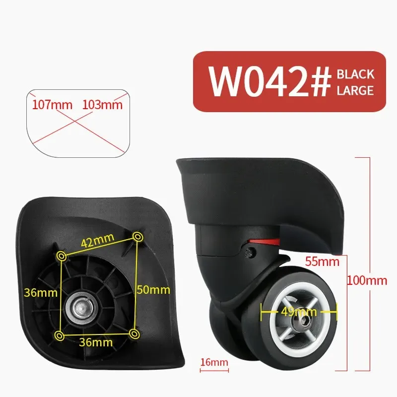 roue à bagages roues de remplacement accessoires de valise roulettes universelles valise à bagages roulante accessoires à roulettes sacs roulette