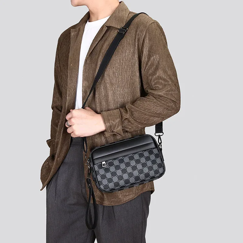 sacs de taille en cuir pu pour hommes, sacs à bandoulière d'affaires de qualité supérieure pour hommes, rangement de voyage à la mode, sacs à bandoulière pour téléphone, pochette