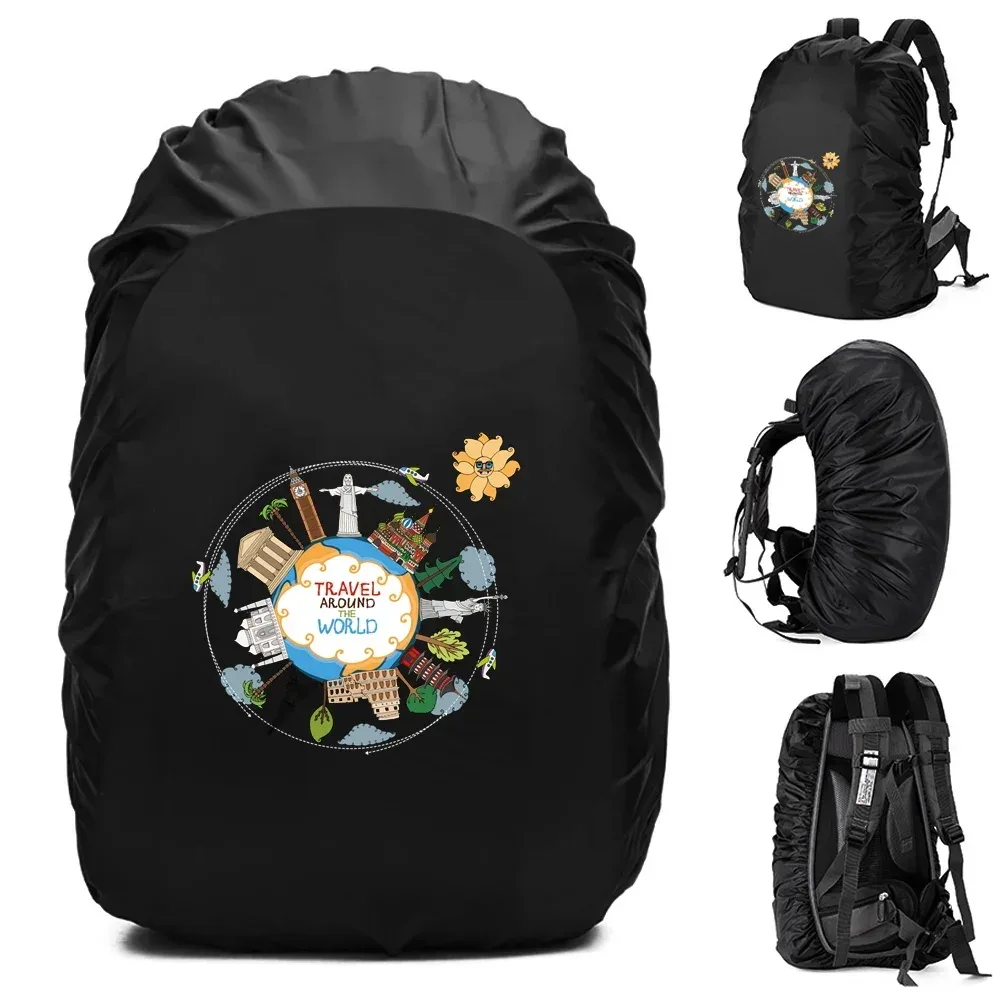 juste de pluie imperméable pour sac à dos, housse anti-poussière, sac d'escalade, extérieur, sac à dos, série de voyage, 20-70l