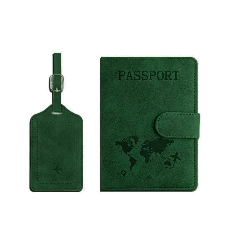 porte-passeport personnalisé, étiquette de bagage, boîte cadeau, accessoires de voyage tendance diy, vente en gros, gravure de logo, portefeuille de voyage