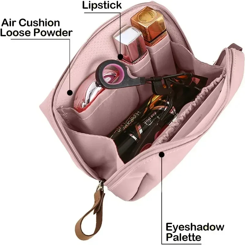 sac de maquillage portable pour femmes, 1 pièce, sac à cosmétiques, pochette de rangement pour pièces de monnaie, mini sac à rouge à lèvres, petit sac de toilette