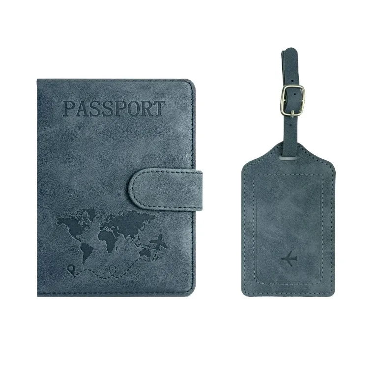 porte-passeport personnalisé, étiquette de bagage, boîte cadeau, accessoires de voyage tendance diy, vente en gros, gravure de logo, portefeuille de voyage