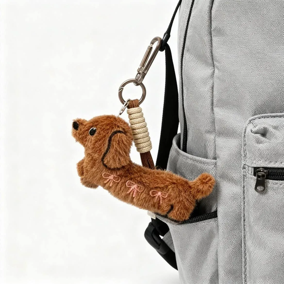 accessoire de sac à dos, pendentif petit chien, rouge à lèvres, décorations de chien, accessoire de rétroviseur, mignon, shopping scolaire