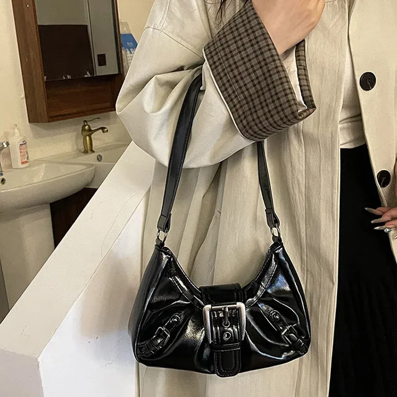 sac à bandoulière plissé rétro y2k pour femme, style maillard, sac sous le bras, pochette, sacs à main pour voyage, travail, shopping – vente chaude