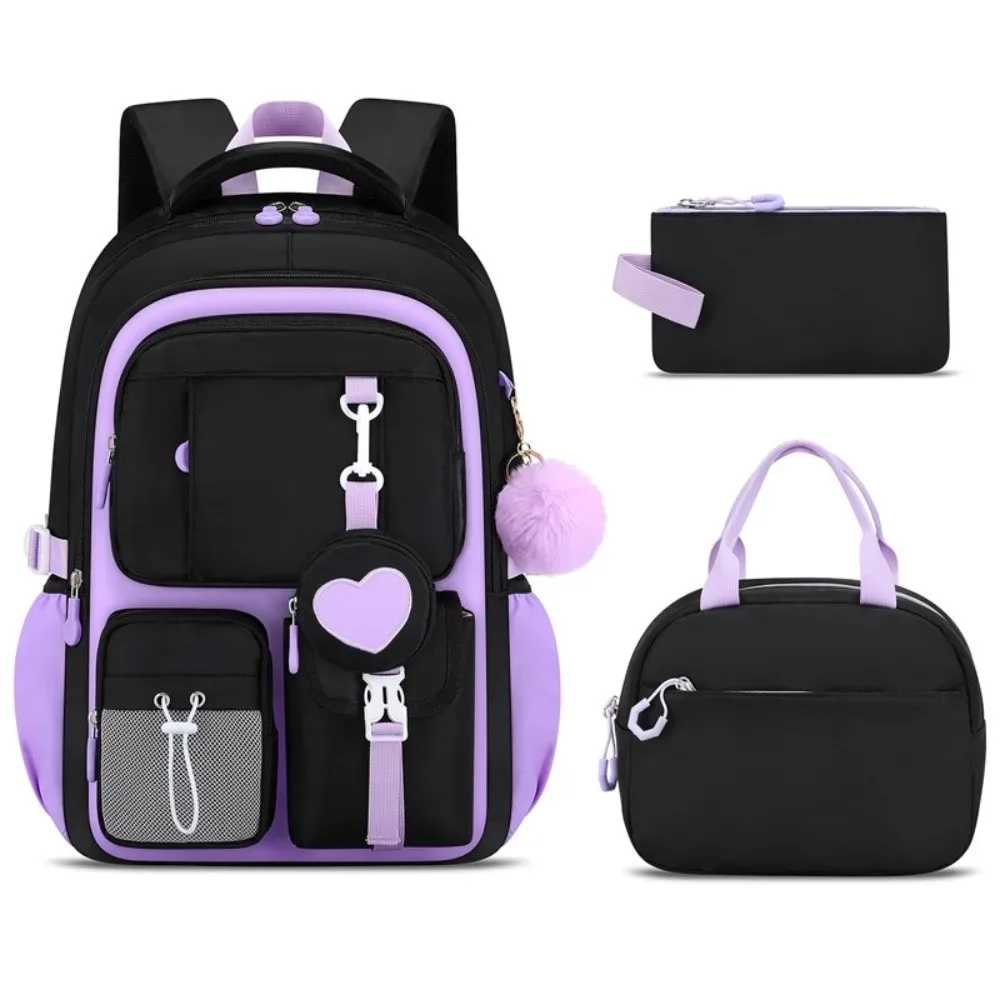 sac à dos grande capacité avec trousse intégrée, série love, design orthopédique, style princesse, multifonctionnel