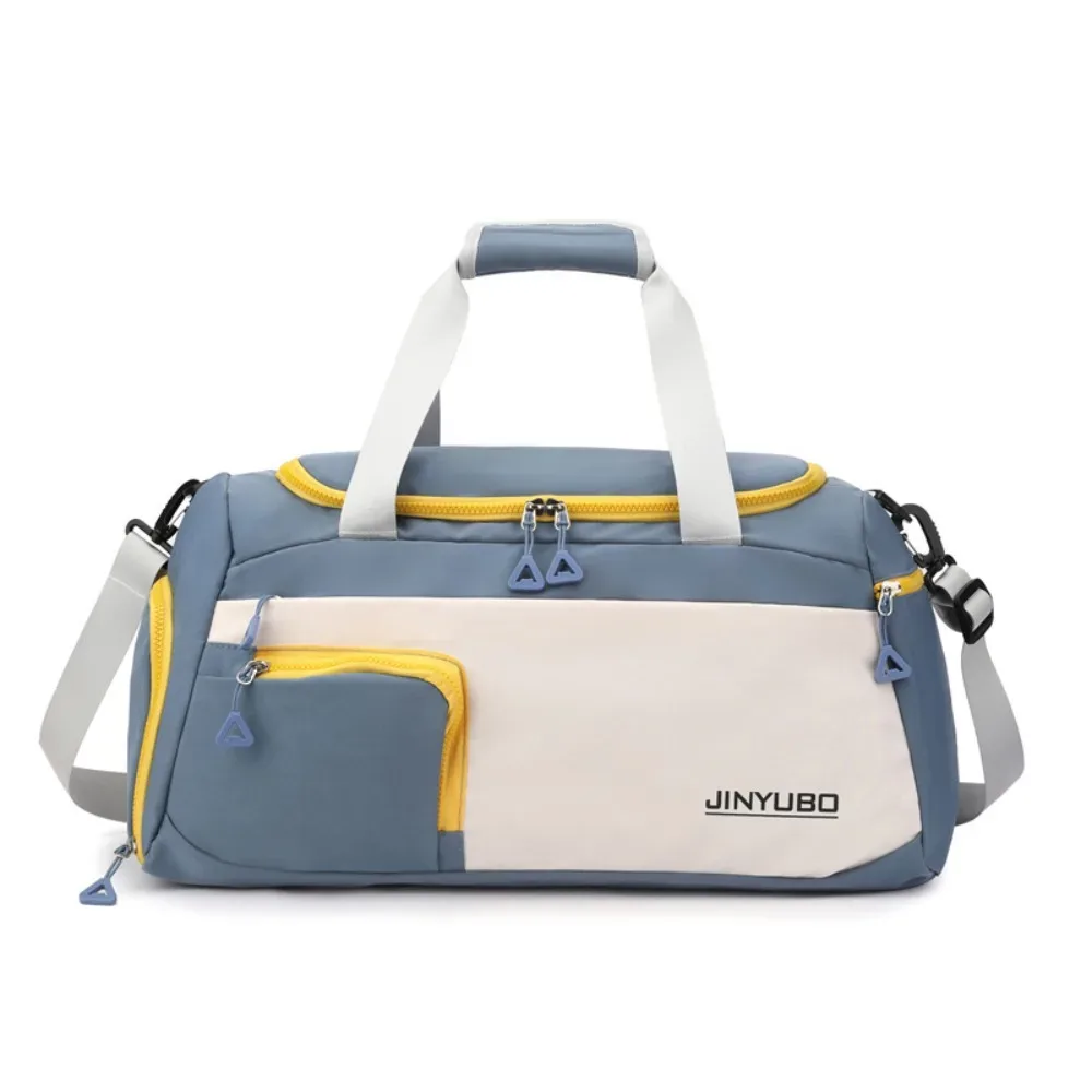 sac de voyage oxford robuste en nylon pour courtes distances, sac de sport multi-couches de couleur unie, grande capacité, sac à main de fitness