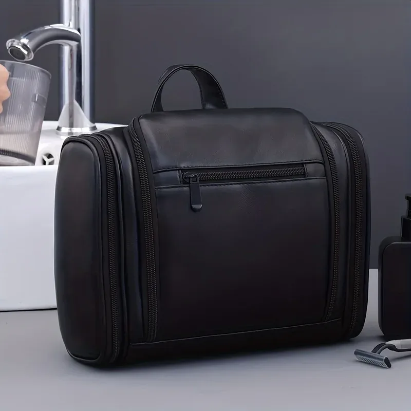 trousse de toilette de voyage unisexe grande capacité avec crochet, sac de rangement multi-compartiments, idéal pour les sorties quotidiennes, cadeau parfait pour hommes et femmes