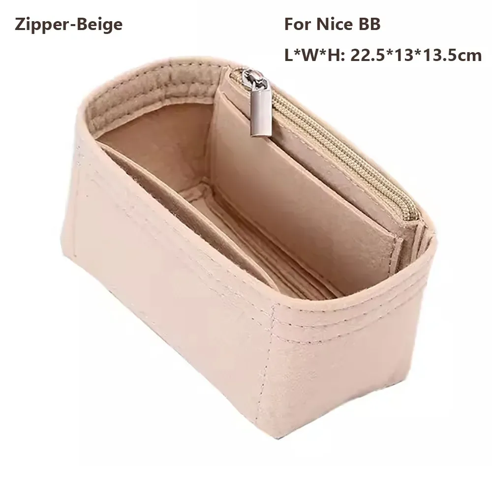 organisateur de sac à main en feutre, insert de sac, support de rangement, doublure de sac, organisateur portable pour lv nice nano/mini/bb/vanity