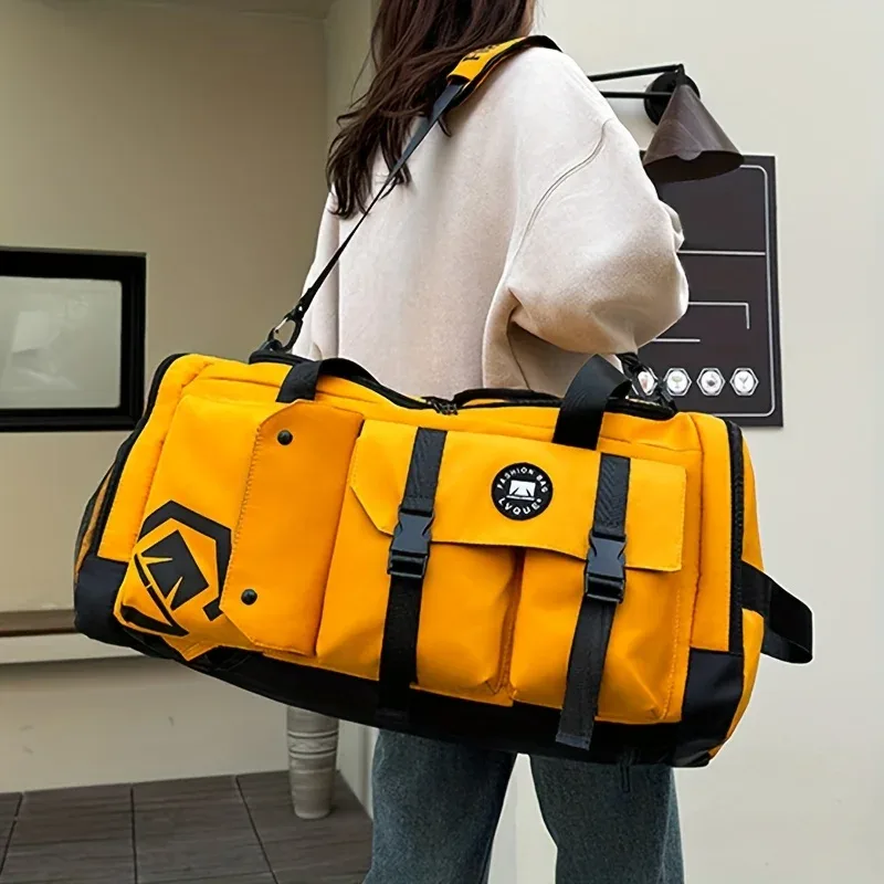 sac à dos de voyage de grande capacité, sac de sport avec compartiment séparé pour les affaires sèches et humides, compartiment indépendant pour les chaussures.