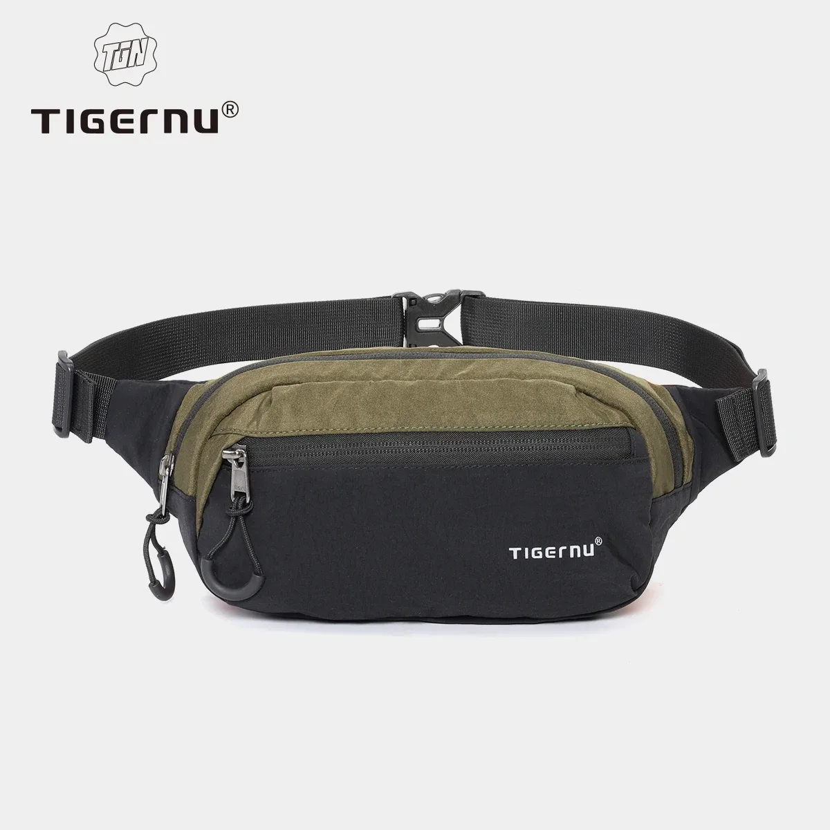 tigernu nouveau sac bandoulière léger pour homme, sac à bandoulière résistant aux éclaboussures, sac banane multifonctionnel pour homme