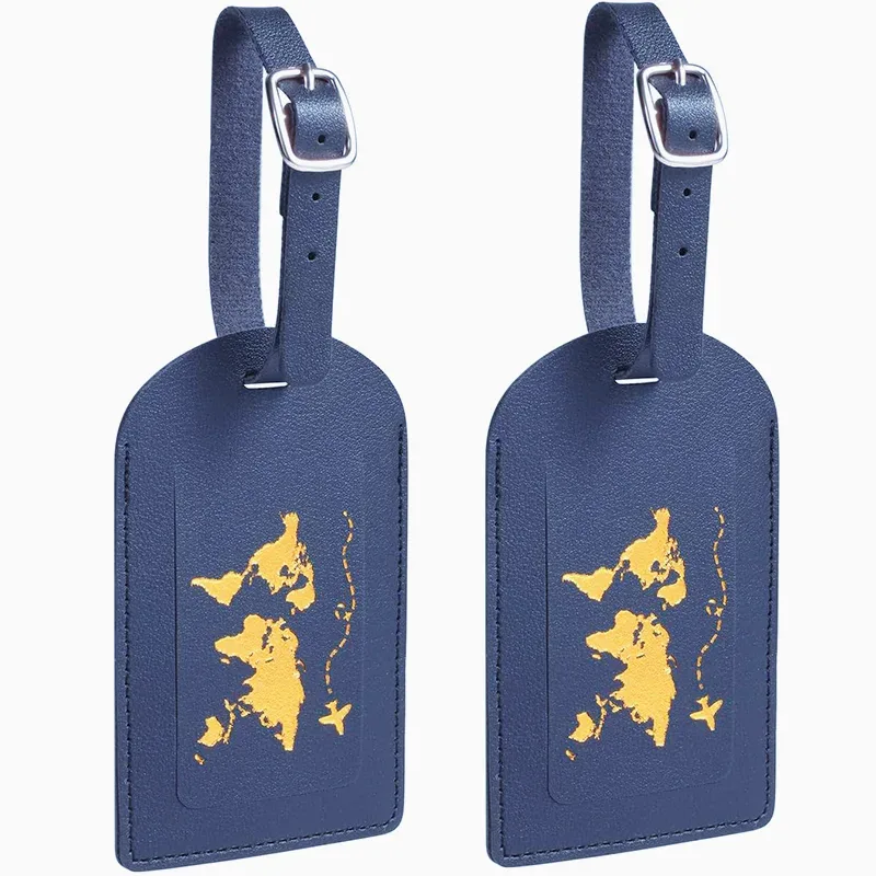 étiquette bagage cuir rose pâle doré carte monde voyage identité bagage fixation anneau métallique espace inscription nom adresse ville pays