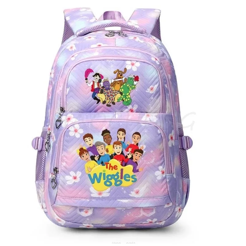 sacs d'école imprimés en 3d the wiggles, sac à dos d'école pour filles et adolescentes, sac à dos de voyage pour étudiants, sac à dos décontracté à la mode pour ordinateur portable