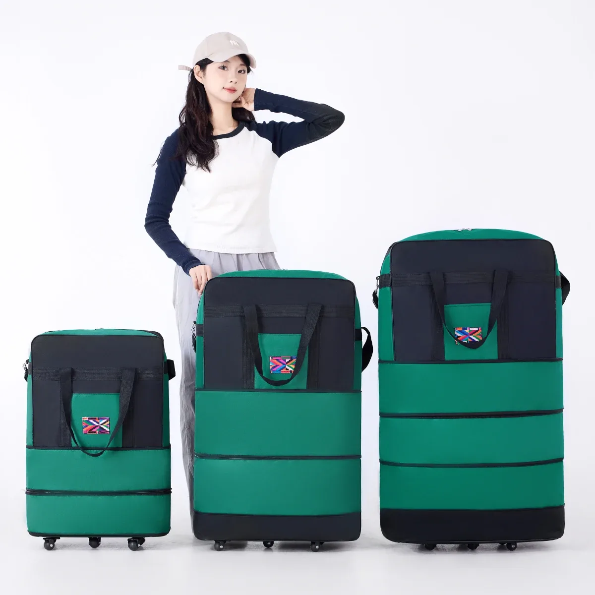 sac de voyage de style sac à dos en tissu oxford de grande capacité, adapté aux voyages mondiaux et aux expéditions de bagages, pour les deux sexistes