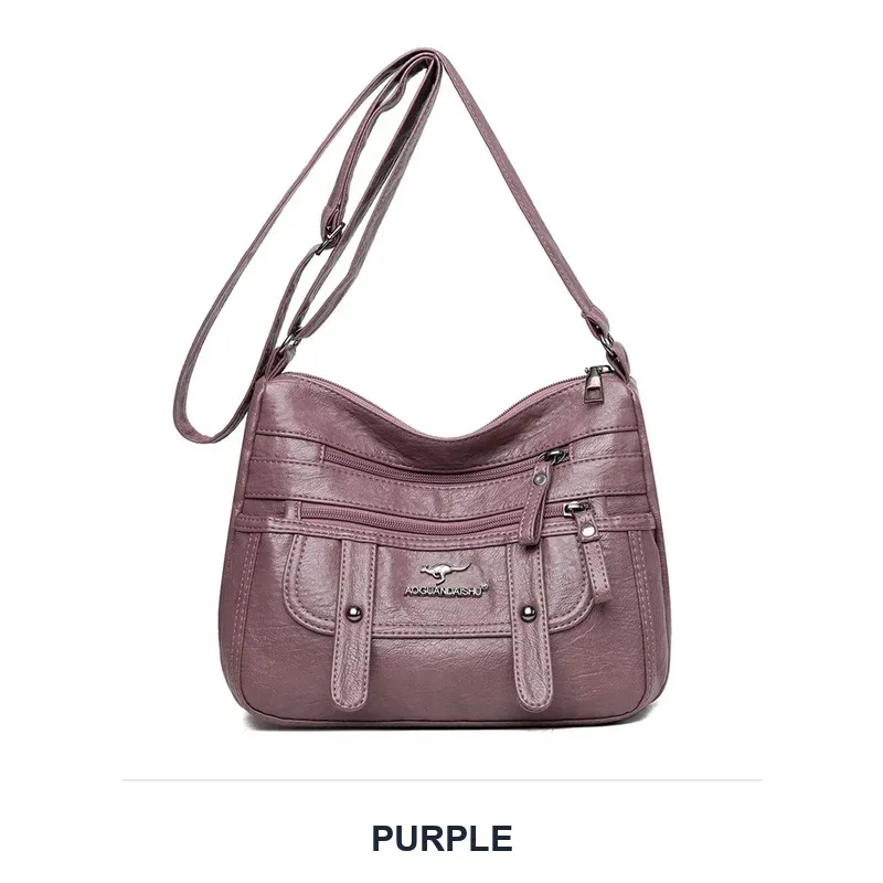 sac mère en cuir souple, sac à bandoulière de grande capacité à la mode pour femmes