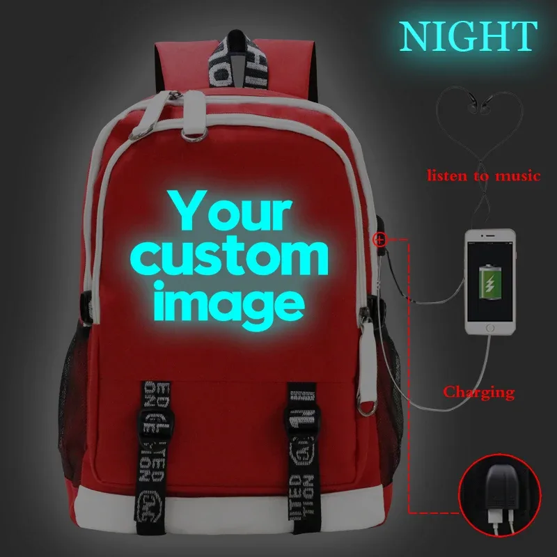 sacs d'école personnalisables avec votre logo, sac à dos shoous pour ordinateur portable, chargement usb, cartable pour adolescentes, pour femmes, 2022