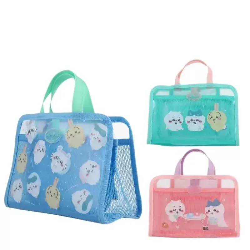 sac à main de grande capacité, motif dessin animé chiikawa, mignon, sac de rangement pour maquillage, sac de voyage, sac pour étudiantes et femmes, style kawaii