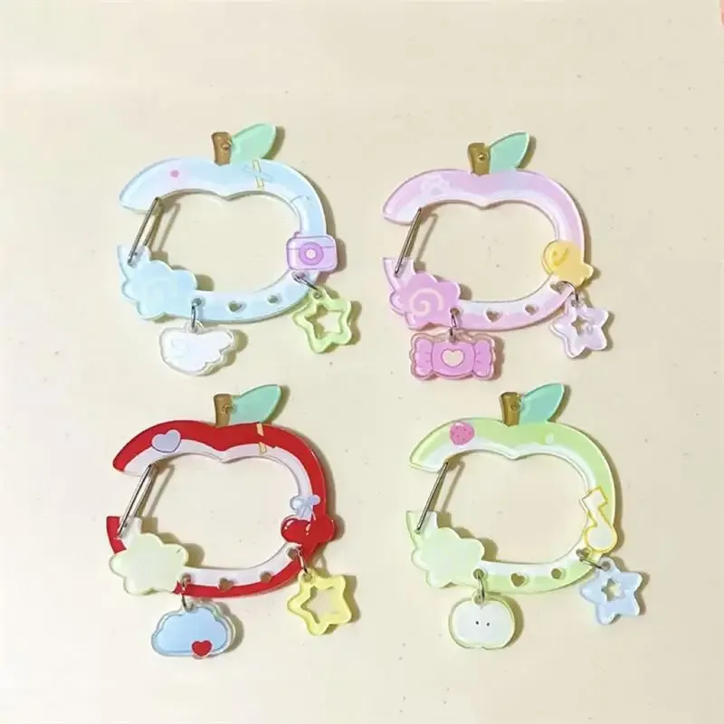 porte-clés mousqueton en acrylique kawaii, porte-clés de dessin animé mignon pour sac à dos, breloque de sac et accessoire de sac ita