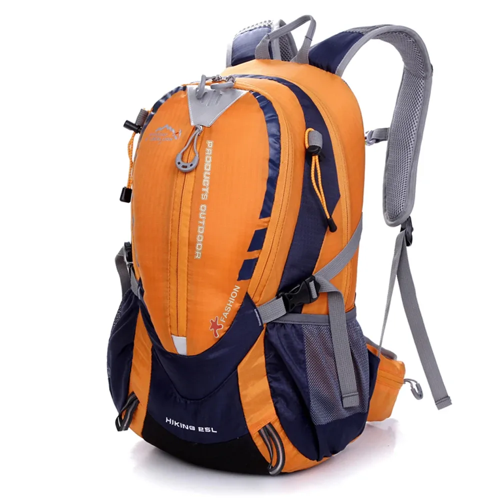 sac dos polyester noir bleu beige hiking randonnée extérieur 20 35 litres bandoulière arquée poche ouvrante jacquard informatique